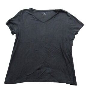 Croft & Barrow Shirt Womens Large V Neck Classic Casual‎ Soft Tee T-Shirt Top